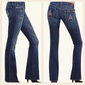🔥7 For All Mankind A Pocket Flare Bootcut Leg Low Rise Jeans Size 27